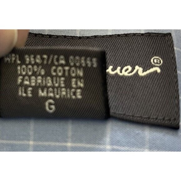 Eddie Bauer Mens Short Sleeve Button Front Shirt Blue Short Sleeves Size Large - Picture 6 of 8